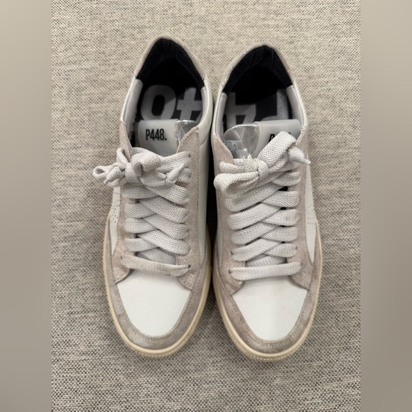 P448 Shoes - P448 Thea Silver Sneakers